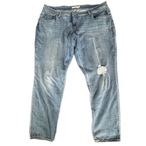 Levis 711 Skinny Jeans Womens 24W Light Wash‎ Distressed Denim Casual Normcore